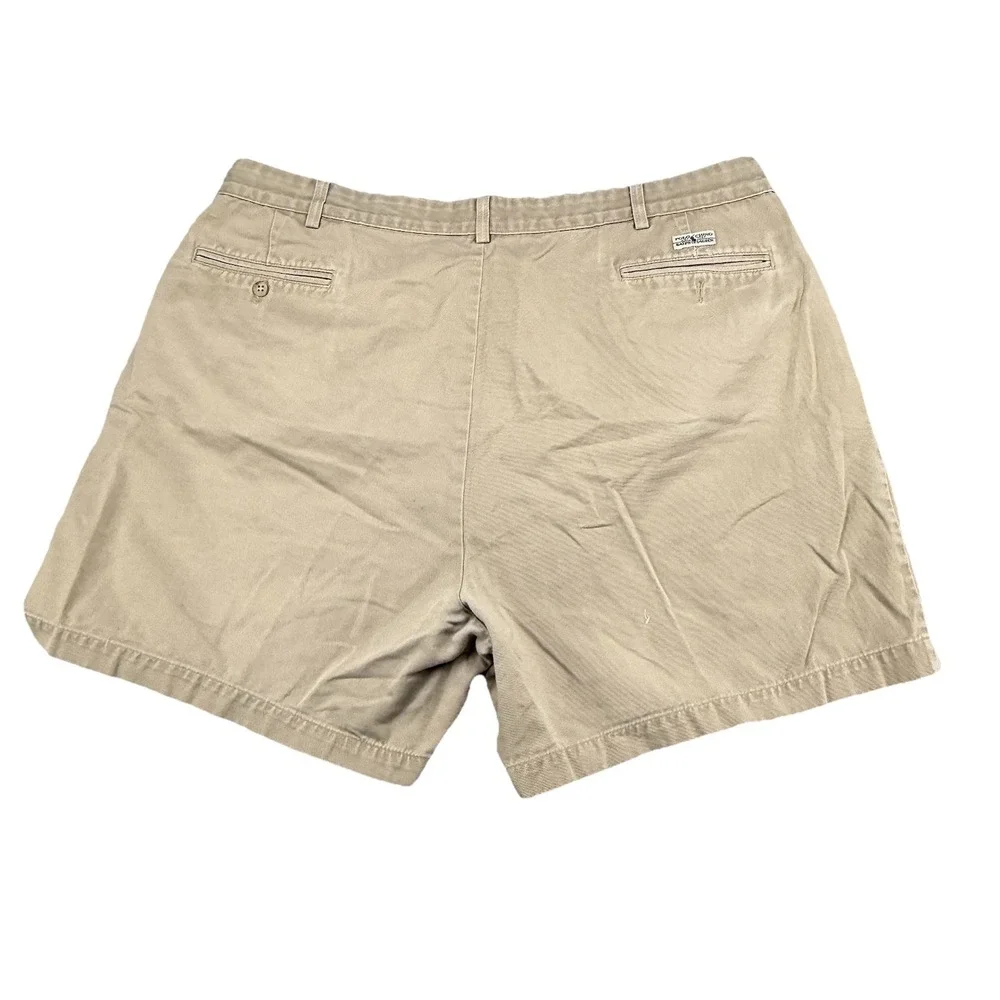 Vintage 90s Polo Chino Ralph Lauren Pleated Shorts Made‎ in USA Mens Size 42